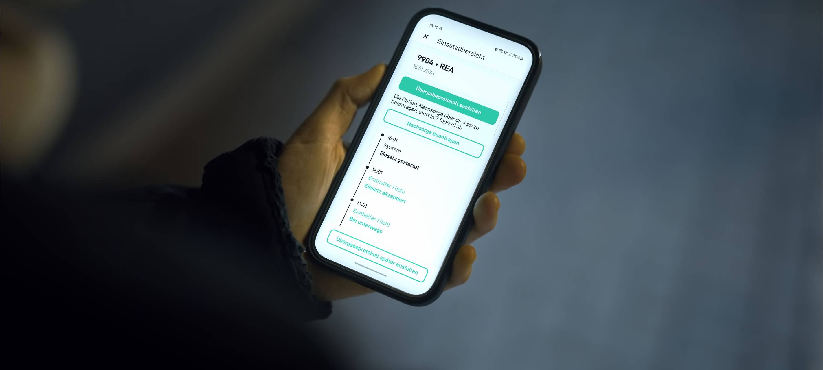 KREIS: Probe-Alarm für Ersthelfer