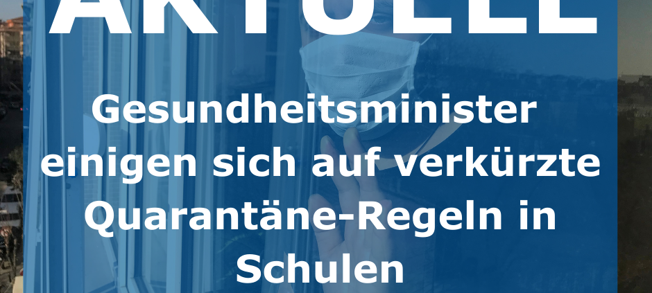KREIS: Verkürzte Quarantäne-Regeln für Schulen