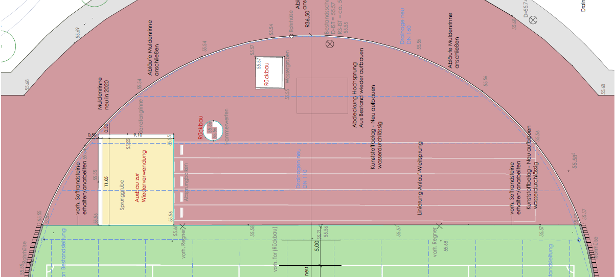 DÜLMEN: Arbeiten Sportzentrum Süd