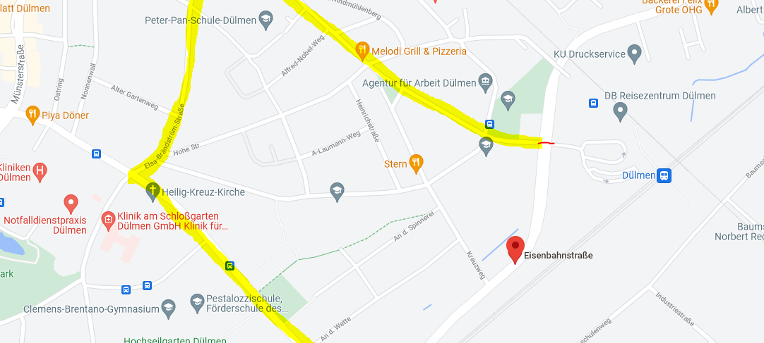 DÜLMEN: Eisenbahnstraße gesperrt