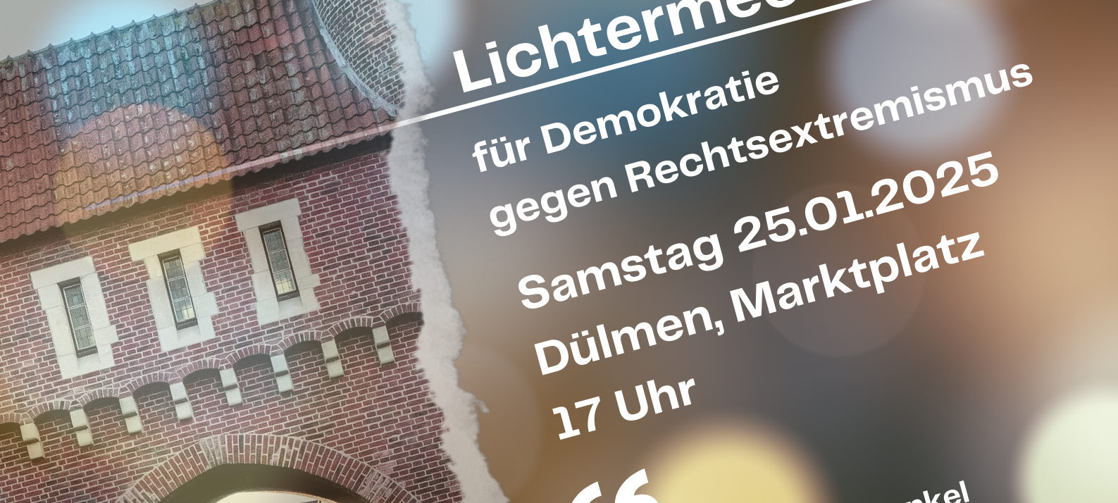 DÜLMEN: Lichtermeer für Demokratie und gegen Rechtsextremismus