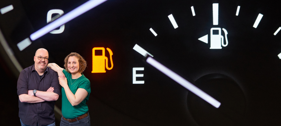 Das Auto und die Tankanzeige