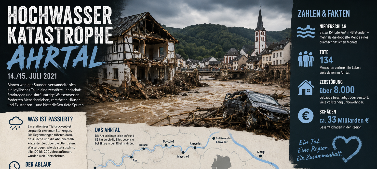 Vor genau 5 Jahren: Hochwasser-Katastrophe im Ahrtal