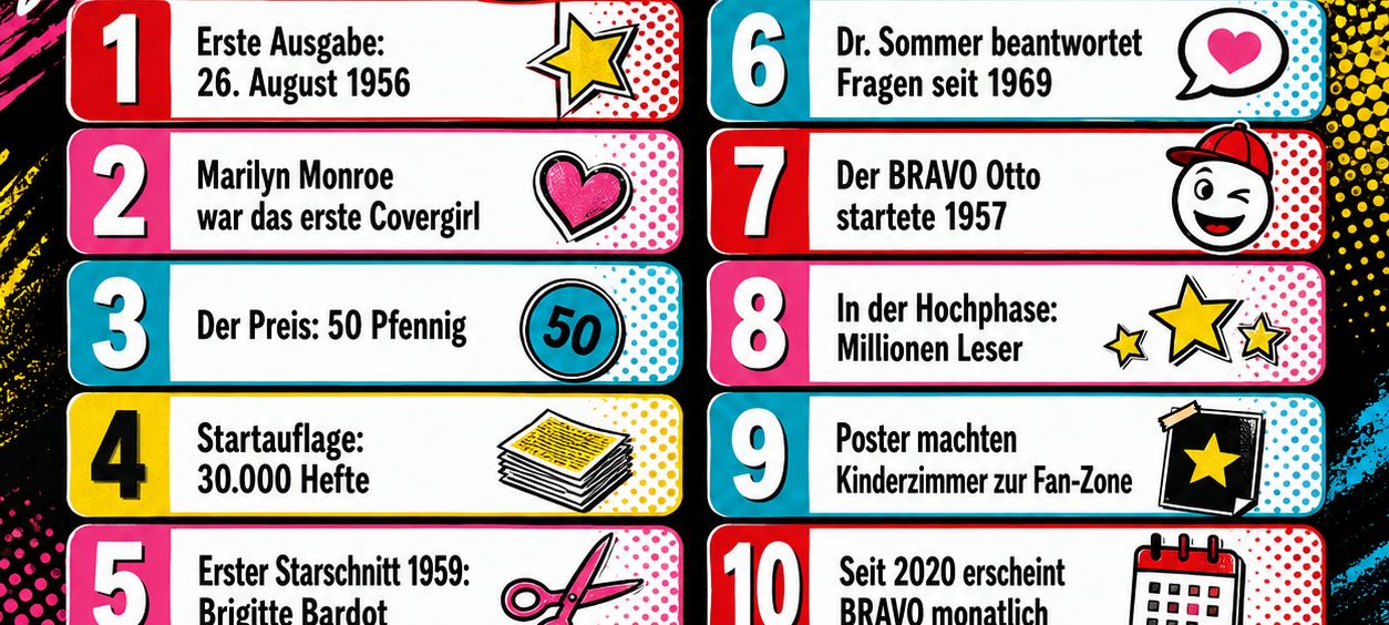 Wir feiern 70 Jahre BRAVO