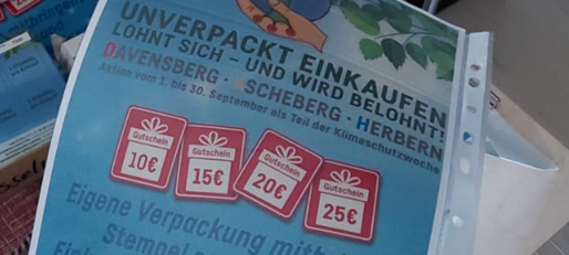 ASCHEBERG: DAH 4. Unverpackt-Aktion startet