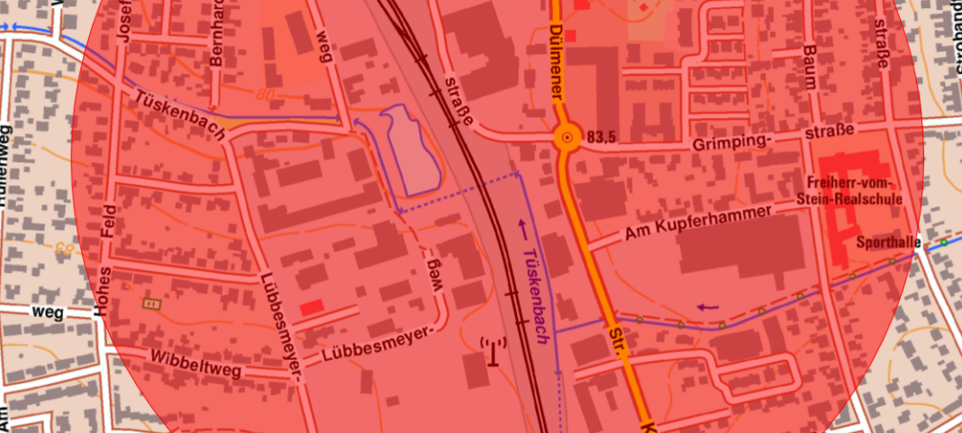 COESFELD: Bombenverdachtspunkte