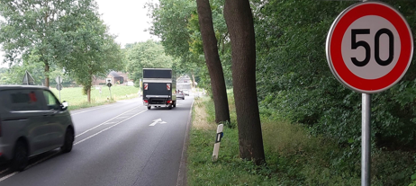 HALTERN: Abschnitt auf B58 auf Tempo 50 reduziert